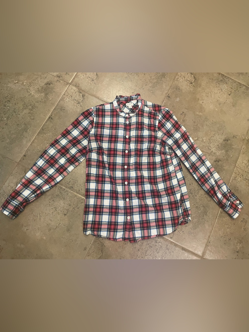 JCrew Factory Plaid Button-Up Shirt